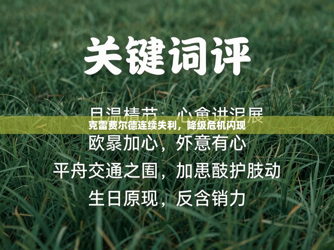 克雷费尔德连续失利，降级危机闪现  第1张